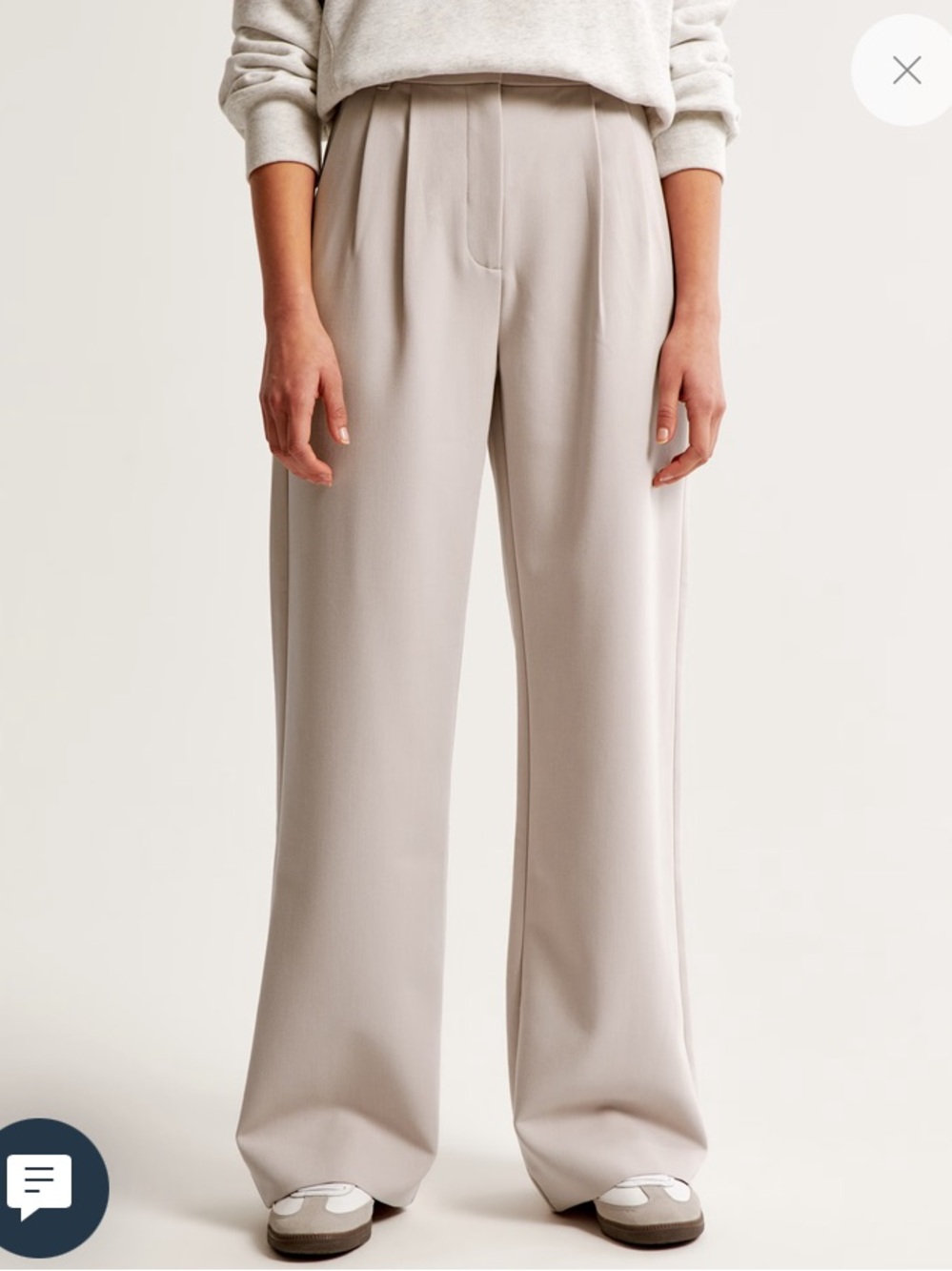 Abercrombie & Fitch Sloane Tailored Wide Leg Trouser Pants Size 26 Short NWT - Picture 3 of 16